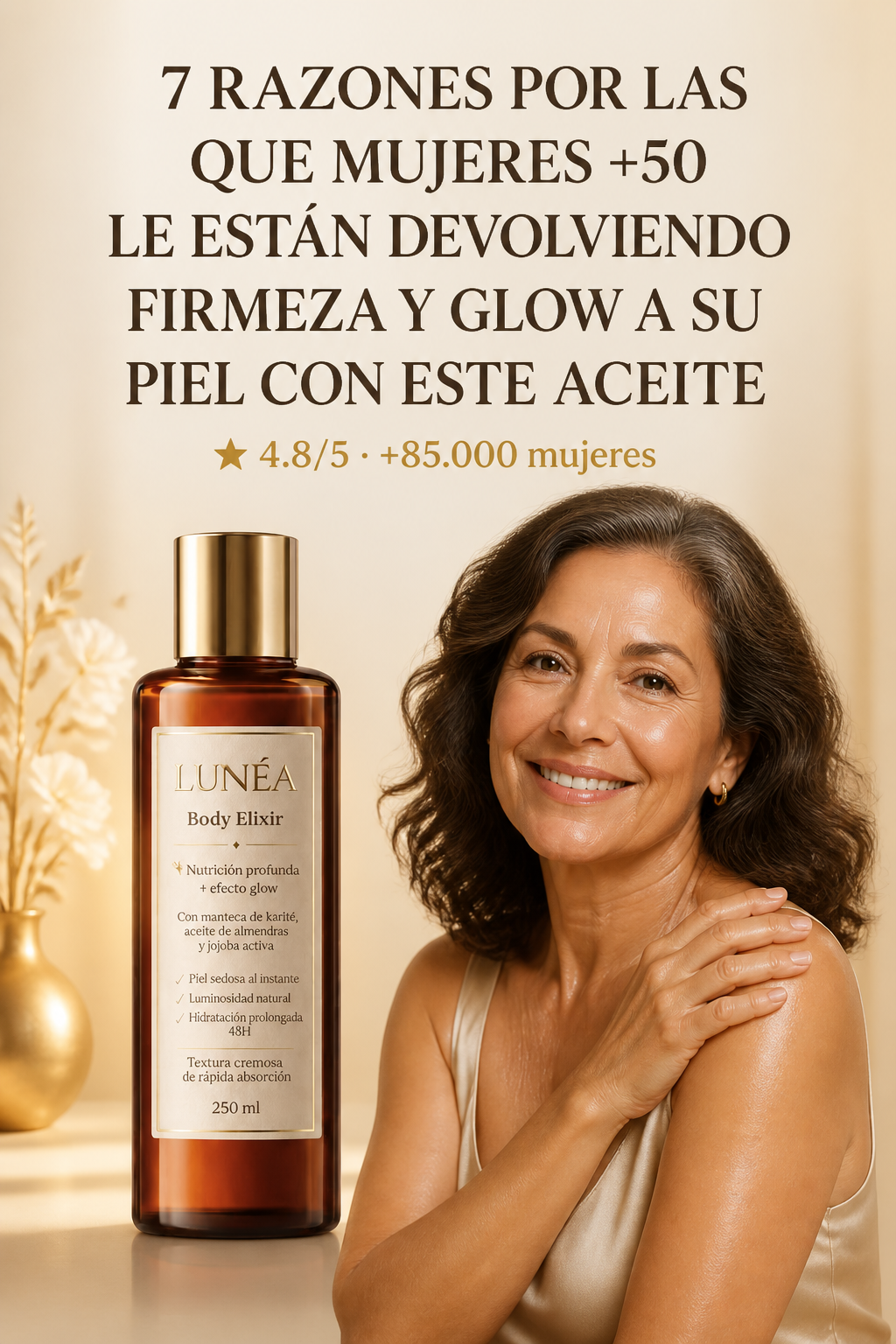 Aceite Corporal LUNÉA — Efecto Firmeza +50