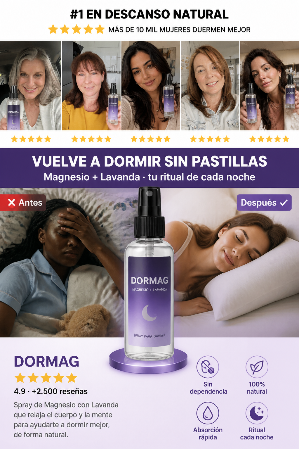 DORMAG Spray de Magnesio + Lavanda